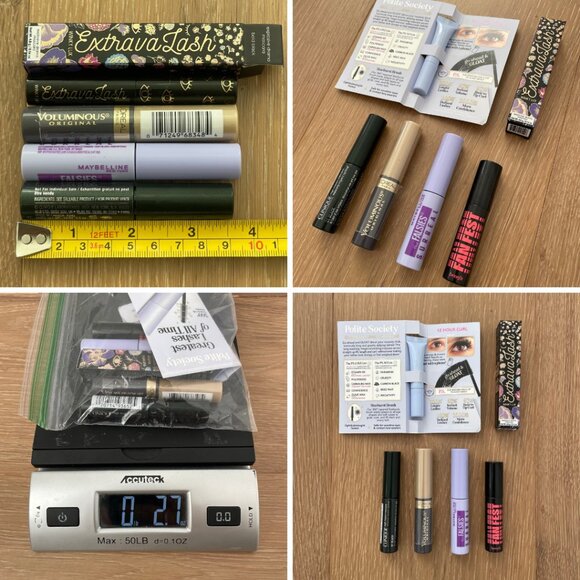 Mascara Makeup 6 Mini Samples Benefit Clinique Maybelline L’Oreal Polite Society - Picture 10 of 10